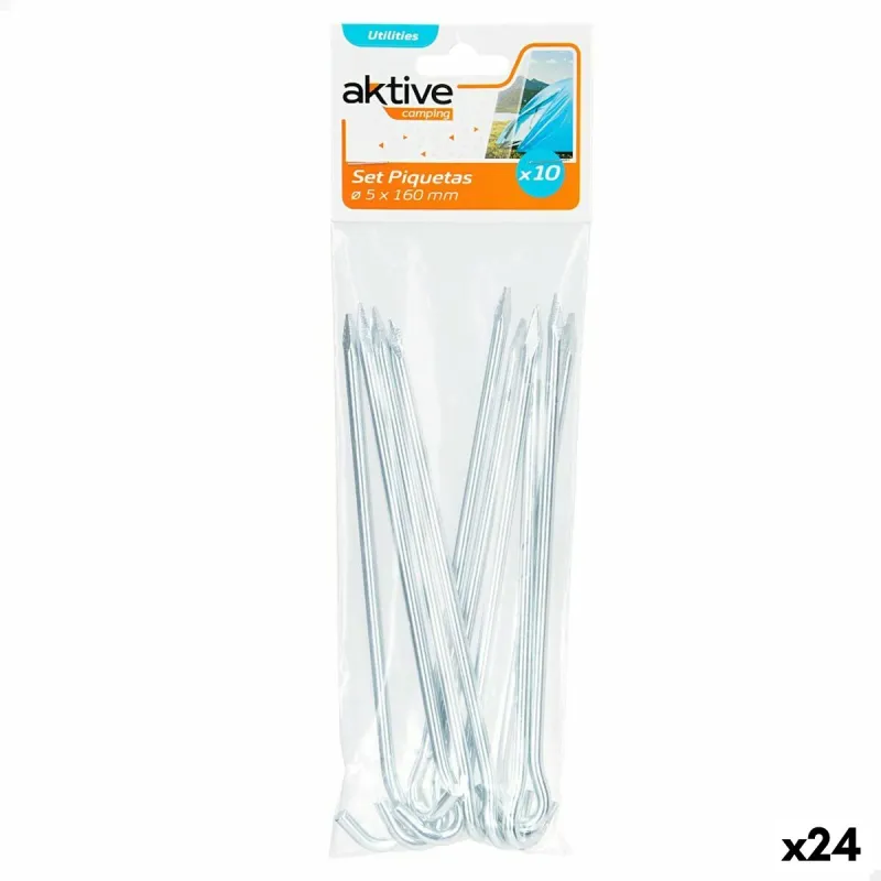 Stovyklavietės kaištis Aktive (24 vnt.) 10 Dalys 160 mm Ø 5 mm