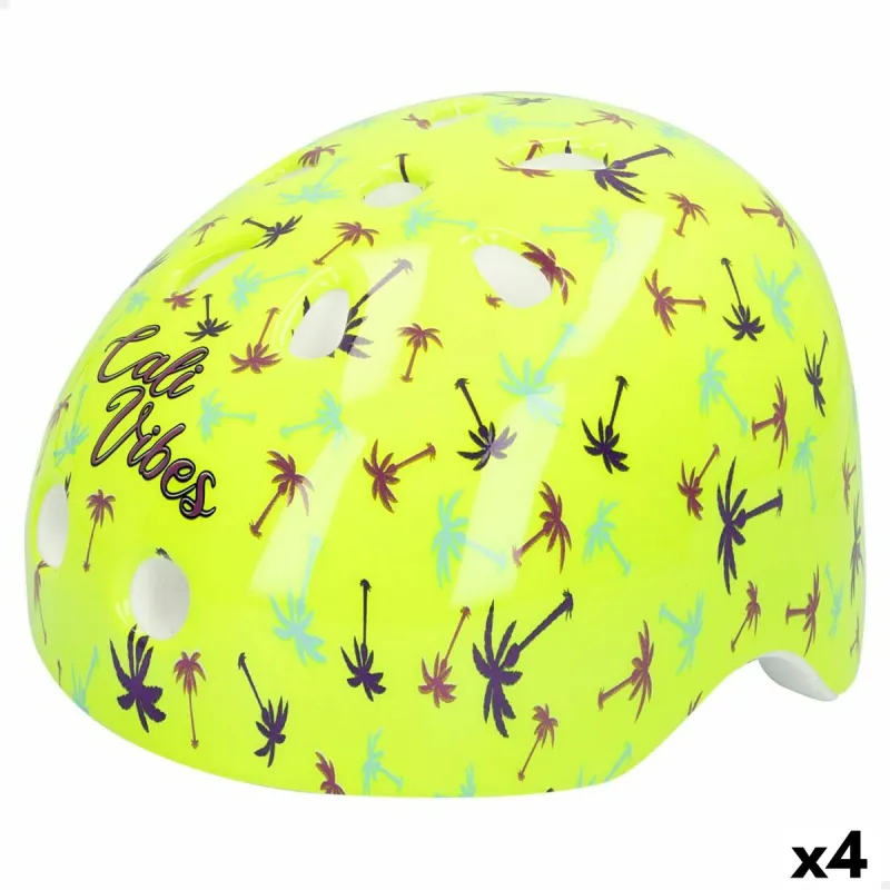 Dviratininkų šalmas vaikams Colorbaby Neon Cali Vibes Geltona (4 vnt.)
