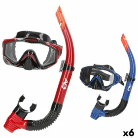 Snorkel Goggles and Tube AquaSport Blue Red (6 Units)