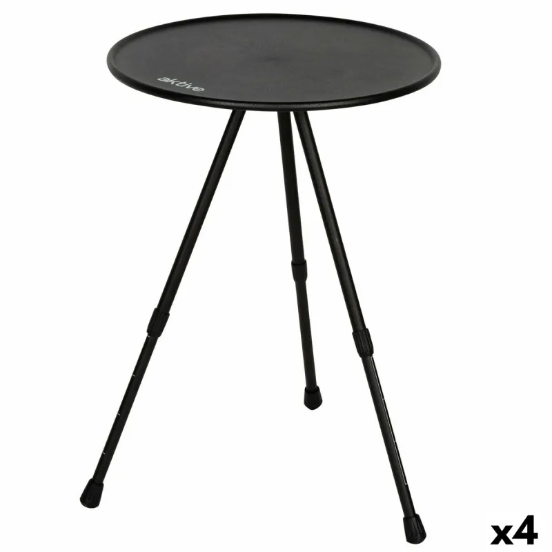Saliekams galds Aktive Melns 37 x 55 x 37 cm (4 gb.)