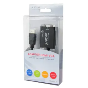 HDMI - VGA Adapteri Savio CL-23 Musta