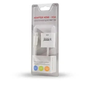 HDMI - VGA adapteris Savio CL-27 Balta