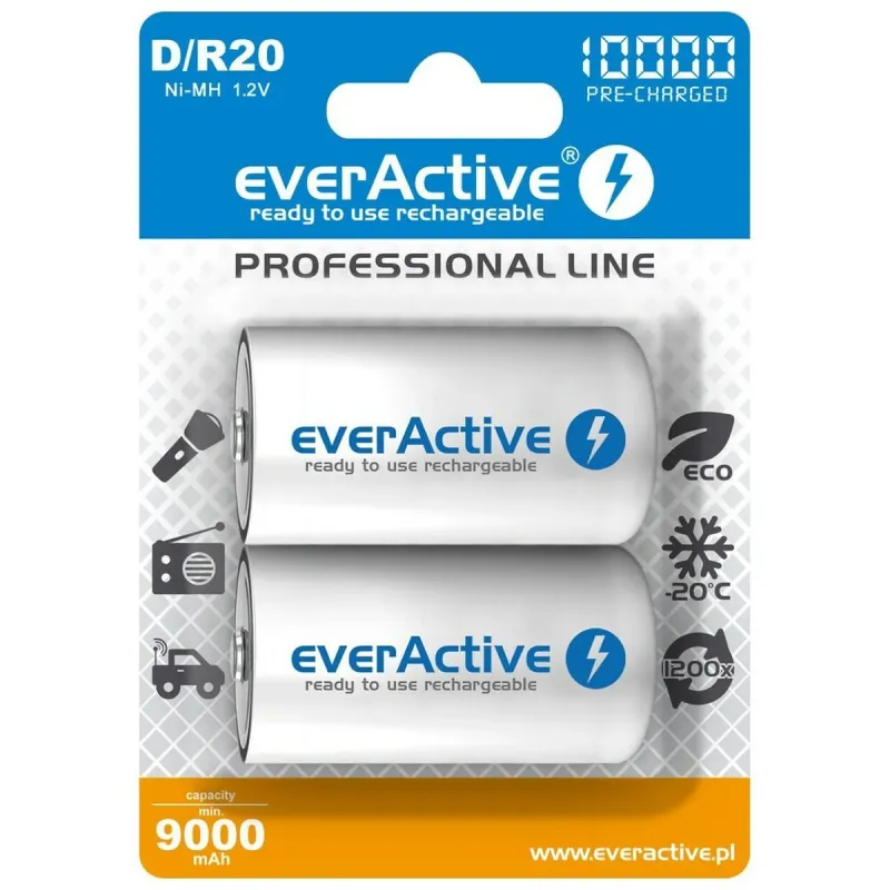 Įkraunamos baterijos EverActive EVHRL20-10000 10000 mAh 1,2 V