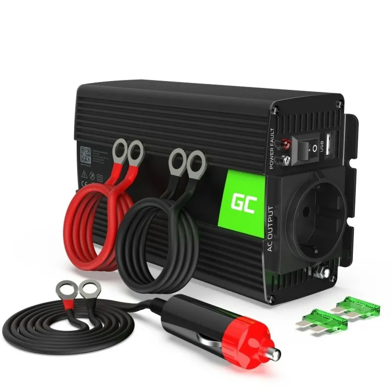 Pārnēsājams Automobiļu Transformators Green Cell INV02DE 3 W 300 W 230 V 1 Daudzums