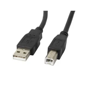 USB A uz USB B Kabelis Lanberg CA-USBA-10CC-0018-BK Melns 1,8 m Printeris (1,8 m)