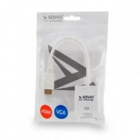 HDMI uz VGA Adapteris Savio CL-27B Balts