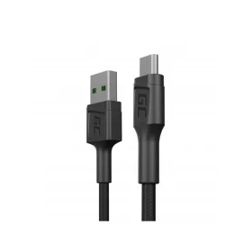 USB to mikro USB kabelis Green Cell KABGC23 Melns 30 cm