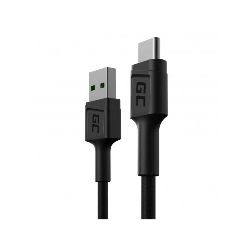 USB uz USB-C Adapteris Green Cell KABGC25 Melns 30 cm