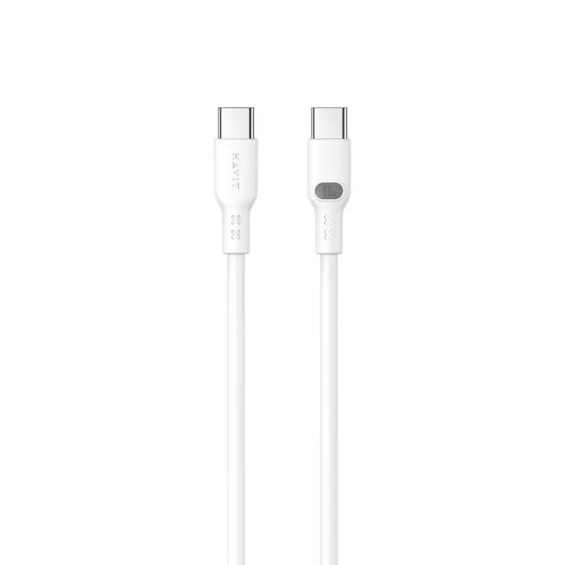 USB-C - USB-C kaapeli Havit CB6279 1.0m Balts 1 m