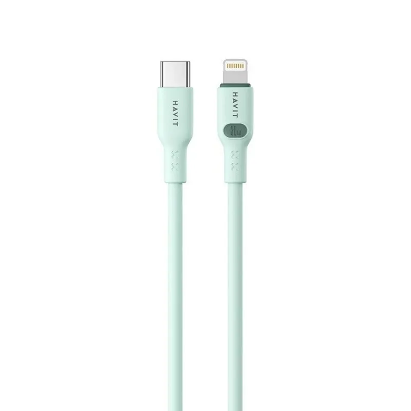 USB-C uz Lightning Kabelis Havit CB6281 1.0m Zaļš 1 m
