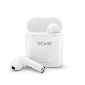 Bluetooth ausinės Savio TWS-01 Balta