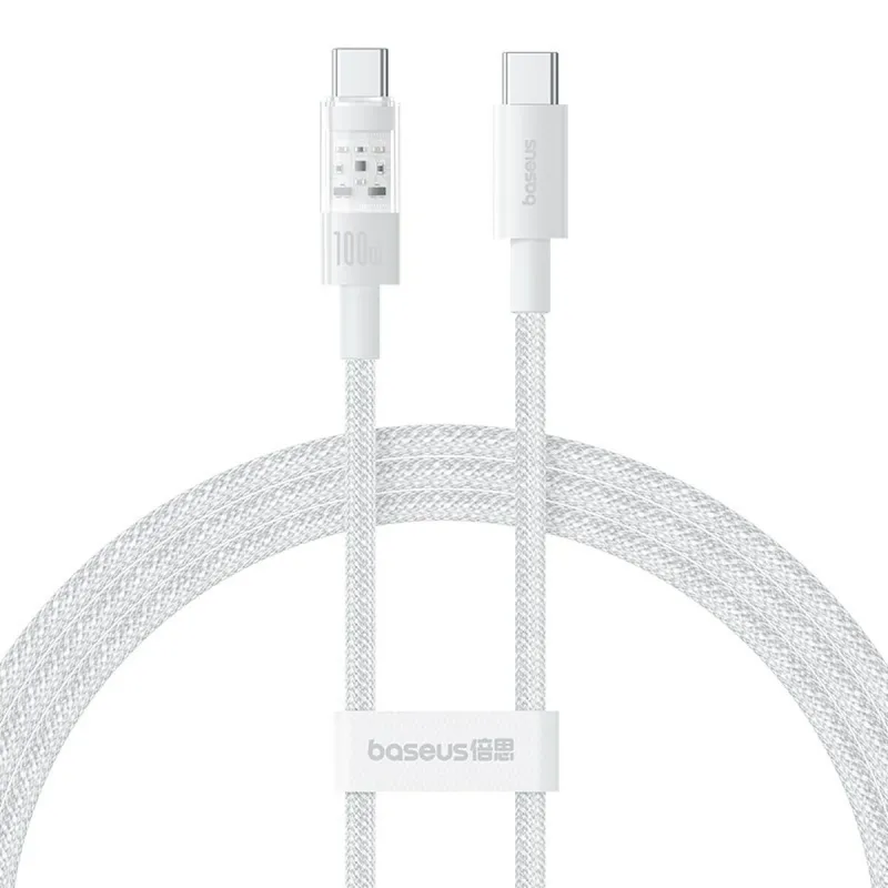 USB-C - USB-C Kaabel Baseus P10373000211-00 Valge 1 m