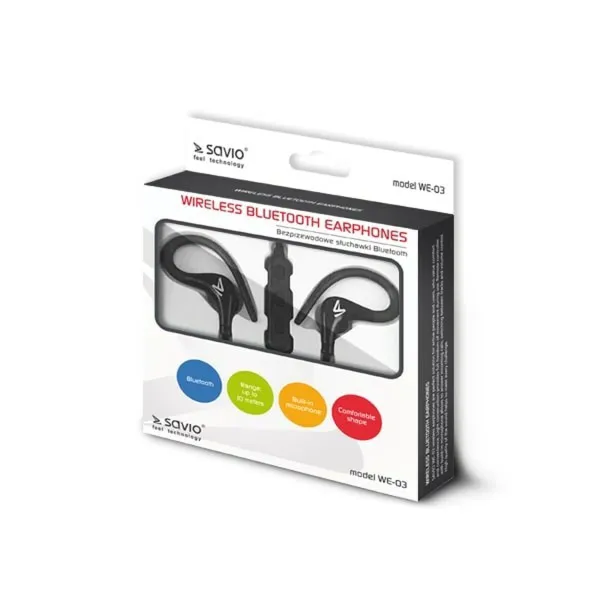 Bluetooth Sporta Austiņas Savio WE-03 Melns