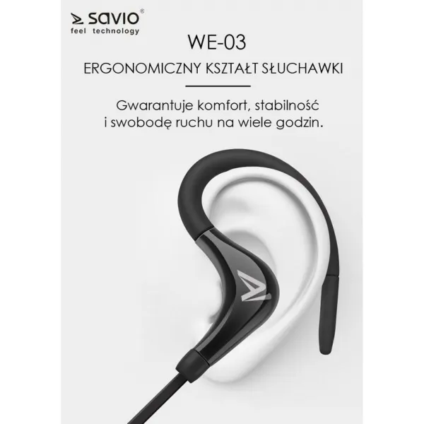 Bluetooth Sporta Austiņas Savio WE-03 Melns