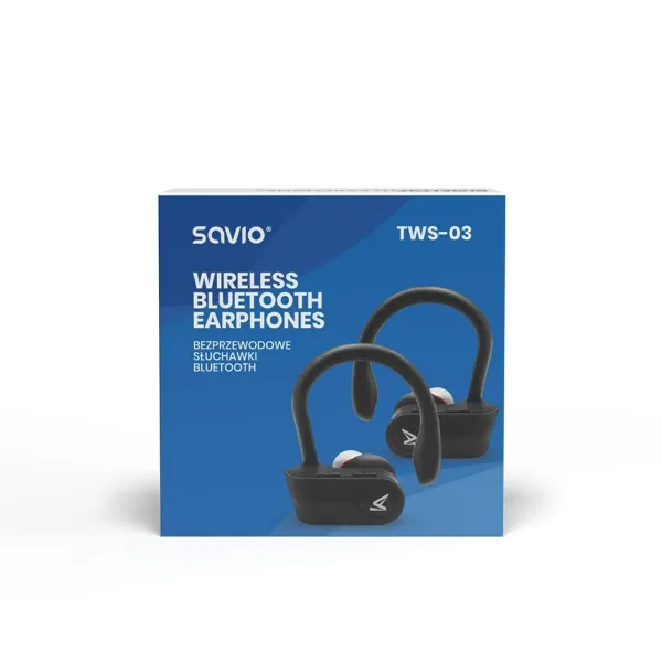 Austiņas In-ear Bluetooth Savio TWS-03 Melns Grafīts