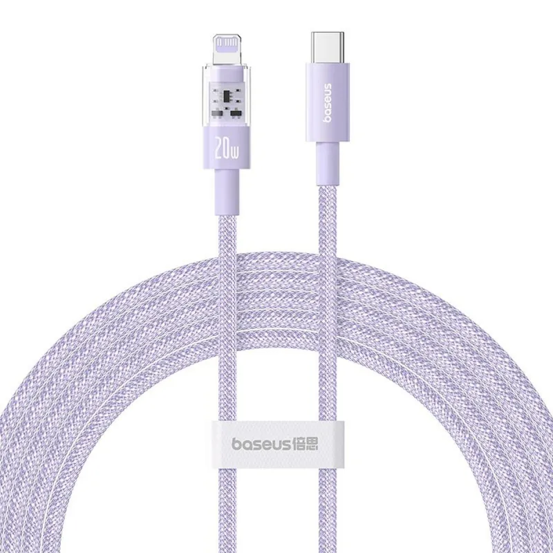 USB-C - Lightning kabelis Baseus P10373001511-01 Purpurinis 2 m
