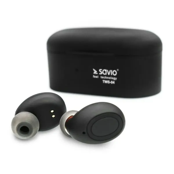 Austiņas In-ear Bluetooth Savio TWS-04 Melns Grafīts