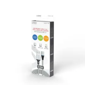 USB-Kaapeli Savio CL-156 Hopeinen 2 m