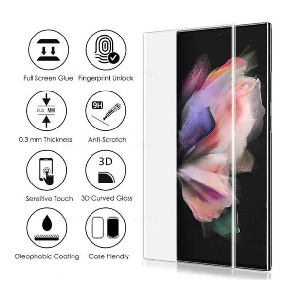 LCD apsauginis stikliukas Nano Optics 5D UV Glue Huawei Mate 20 Pro lenktas skaidrus