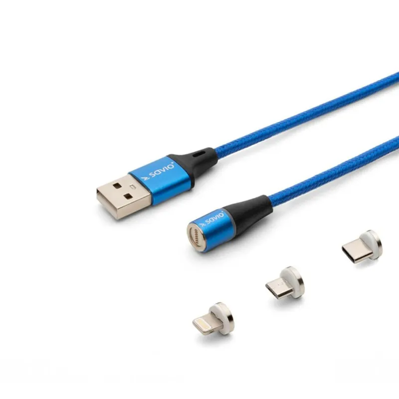 USB-kaabel Savio CL-157 Sinine 2 m