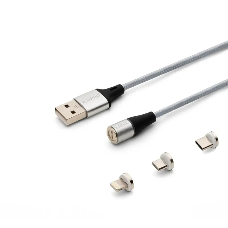 USB-Kaapeli Savio CL-156 Hopeinen 2 m