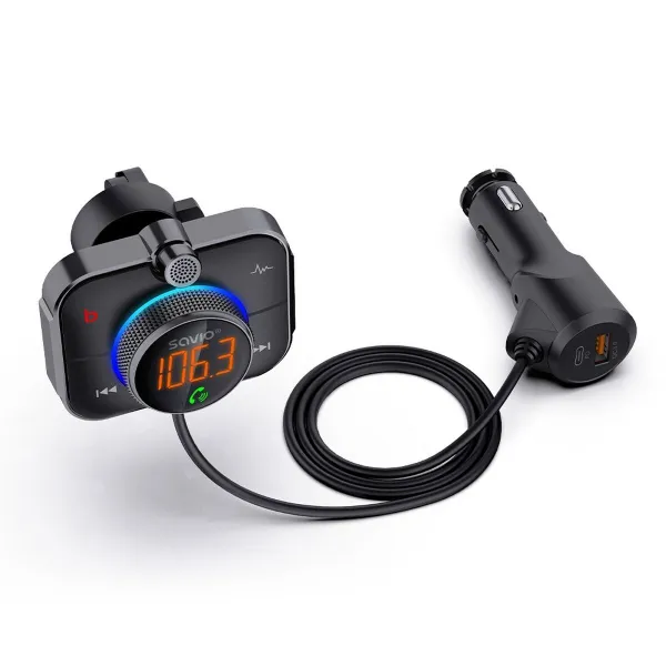 MP3-soitin ja FM-lähetin autoon Savio TR-14