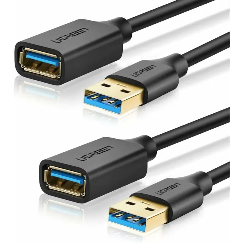 USB jatkojohto Ugreen 10368B Musta 1 m