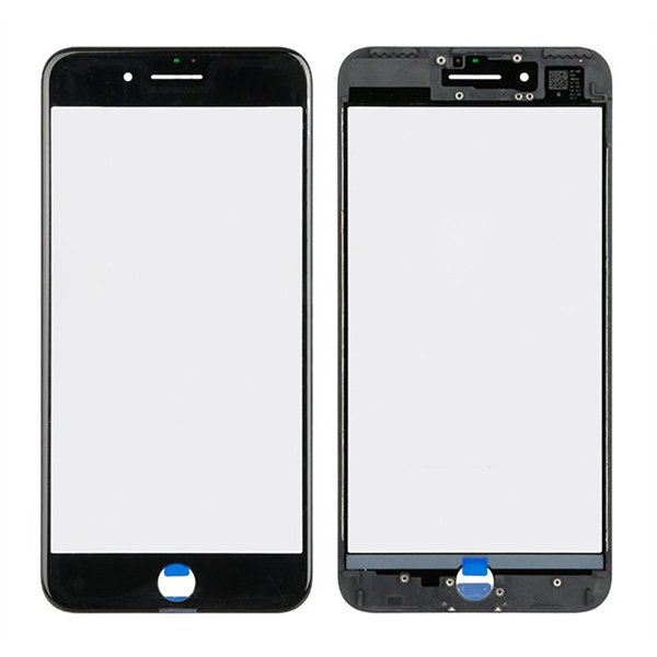 LCD stikliukas Apple iPhone 7 Plus su rėmeliu ir OCA juodas V2 ORG