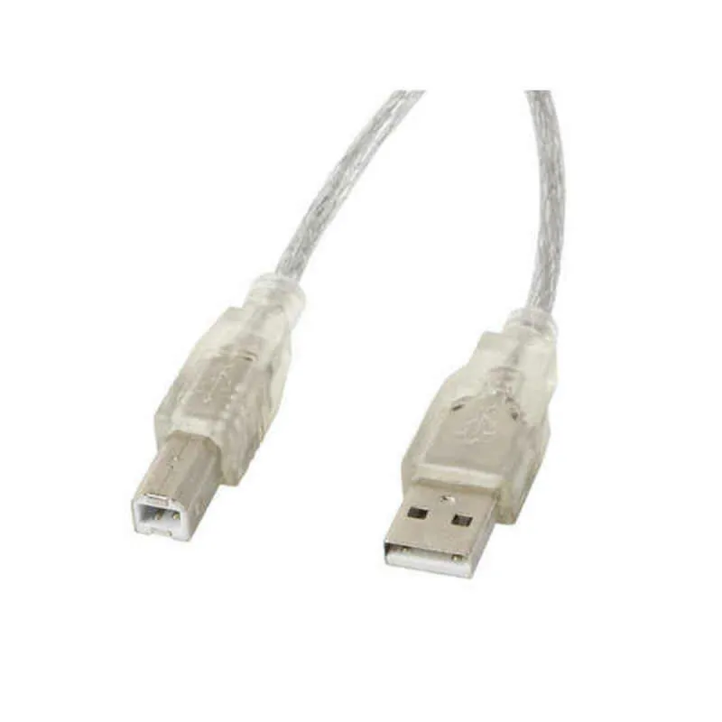 USB A - USB B kaapeli Lanberg CA-USBA-12CC-0030-TR 3 m Läpinäkyvä Kirkas Tulostin (1 osaa) (3 m)
