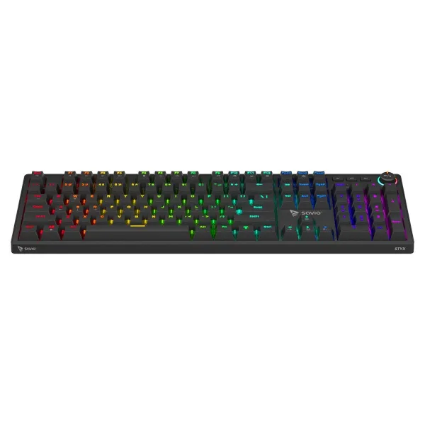 Keyboard Savio STYX BROWN Black Multicolour Qwerty US QZERTY