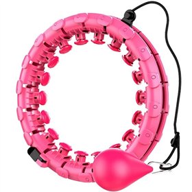 Masažuojantis gimnastikos lankas Smart Hula Hoop HHP002 rožinis