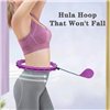 Masažuojantis gimnastikos lankas Smart Hula Hoop M1 violetinis
