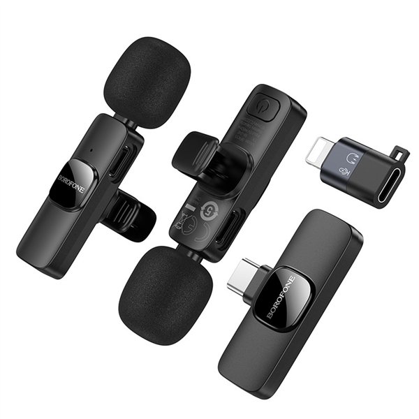Microphone Borofone BFK15 Lightning/USB-C black