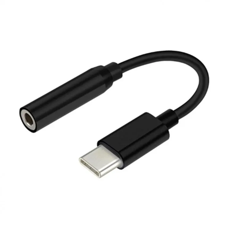 USB-C – Jack 3.5 mm adapteris Aisens A109-0348 Juoda 15 cm (1 vnt.)