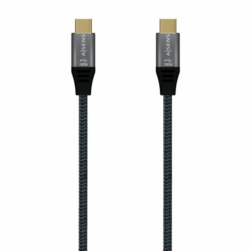 USB-C Cable Aisens A107-0628 1 m Grey (1 Unit)