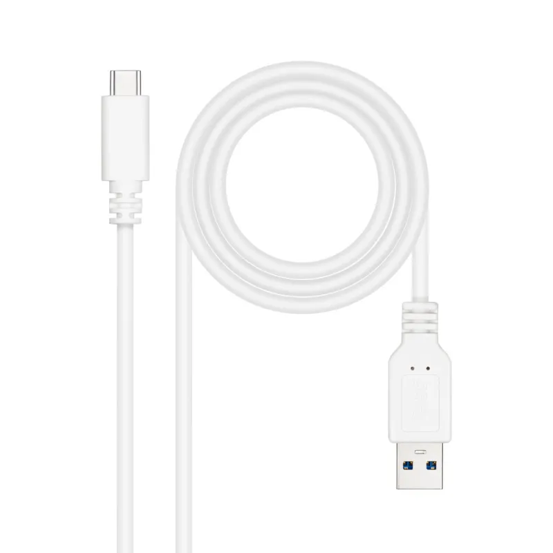 USB-C Kabelis NANOCABLE 10.01.4001-L150-W Balts 1,5 m