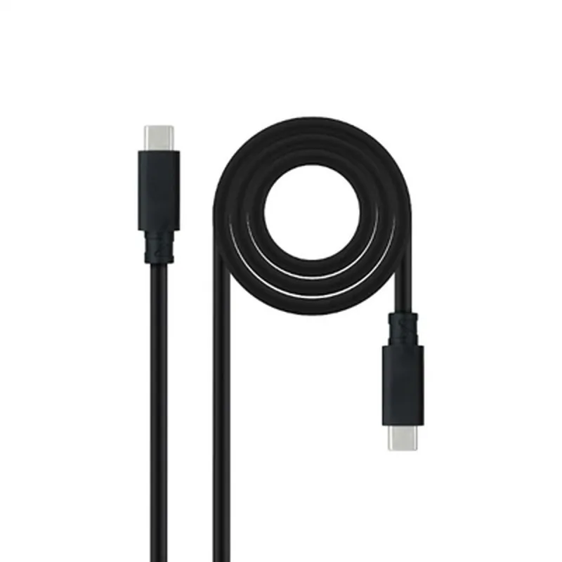 USB-C Kabelis NANOCABLE 10.01.4100 Melns 50 cm (1 gb.)