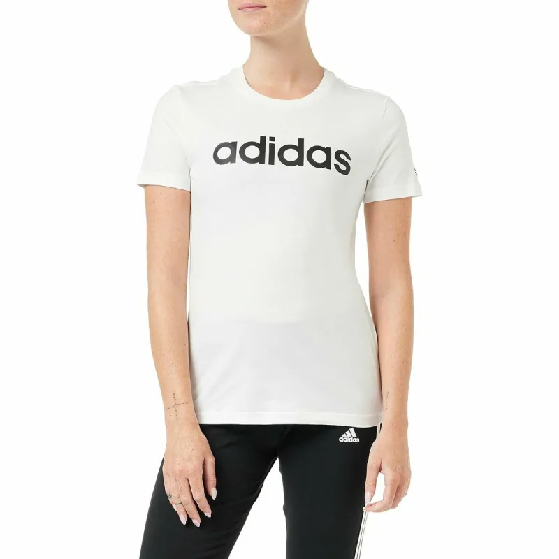 Sieviešu Krekls ar Īsām Piedurknēm Adidas Balts