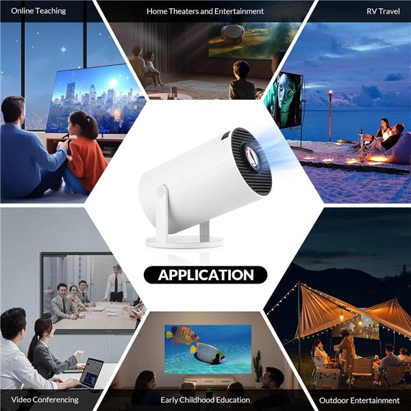 Projektorius Reach HY300 Pro+ baltas