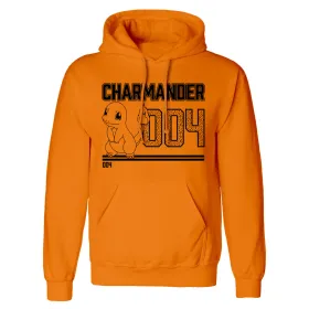Vaikiškas džemperis su gobtuvu Pokémon Charmander Line Art Oranžinė