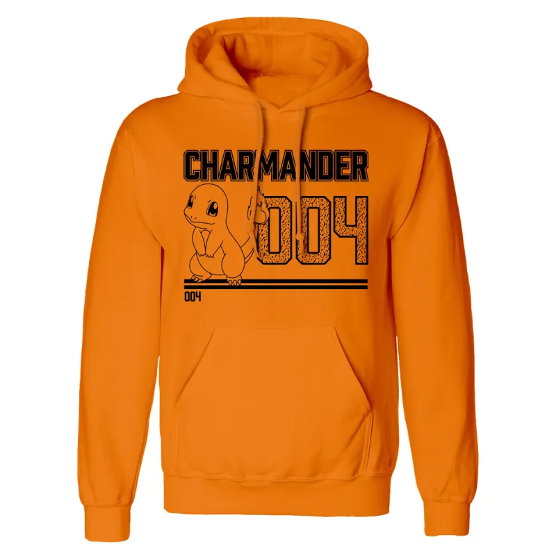 Vaikiškas džemperis su gobtuvu Pokémon Charmander Line Art Oranžinė