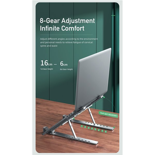 Foldable laptop stand Awei X26 silver