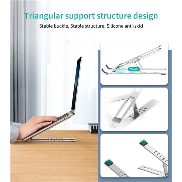 Foldable laptop stand Choetech H045 silver