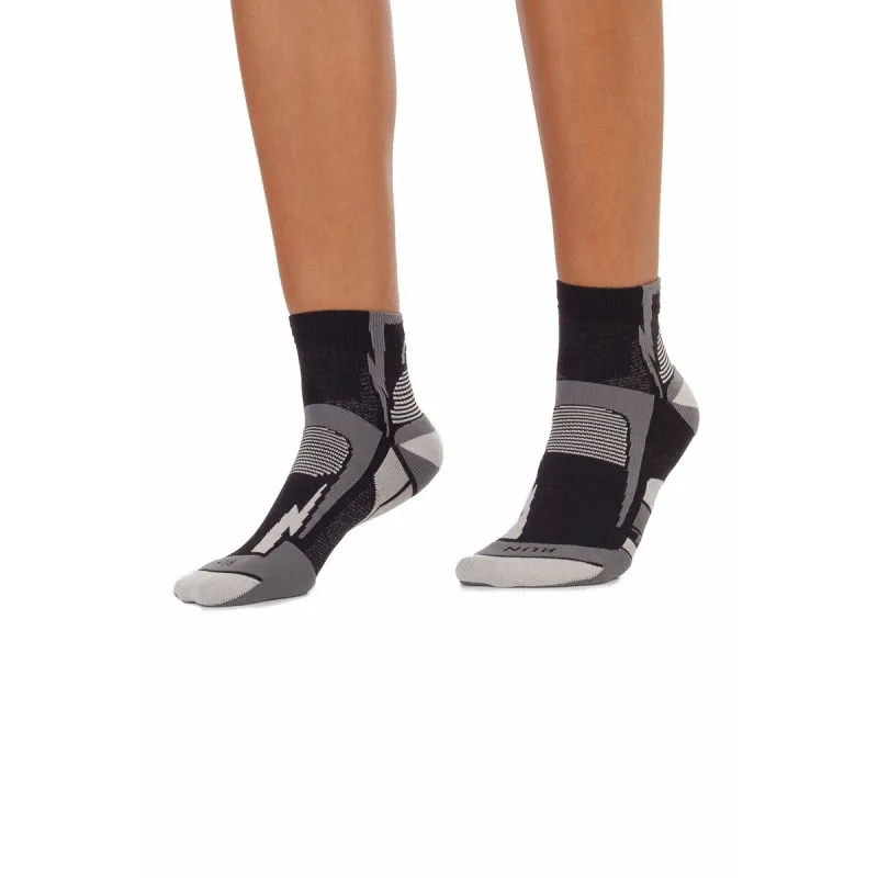 Sporta zeķes Mico ARGENTO X-STATIC Melns Pelēks