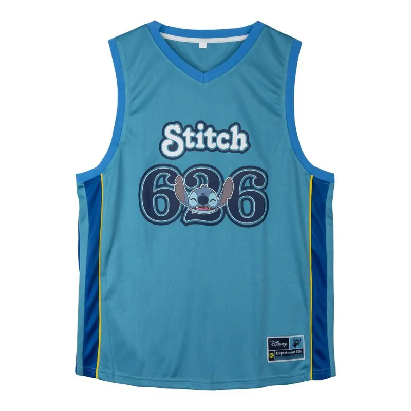 Krepšinio marškinėliai Stitch Mėlyna Abiejų lyčių