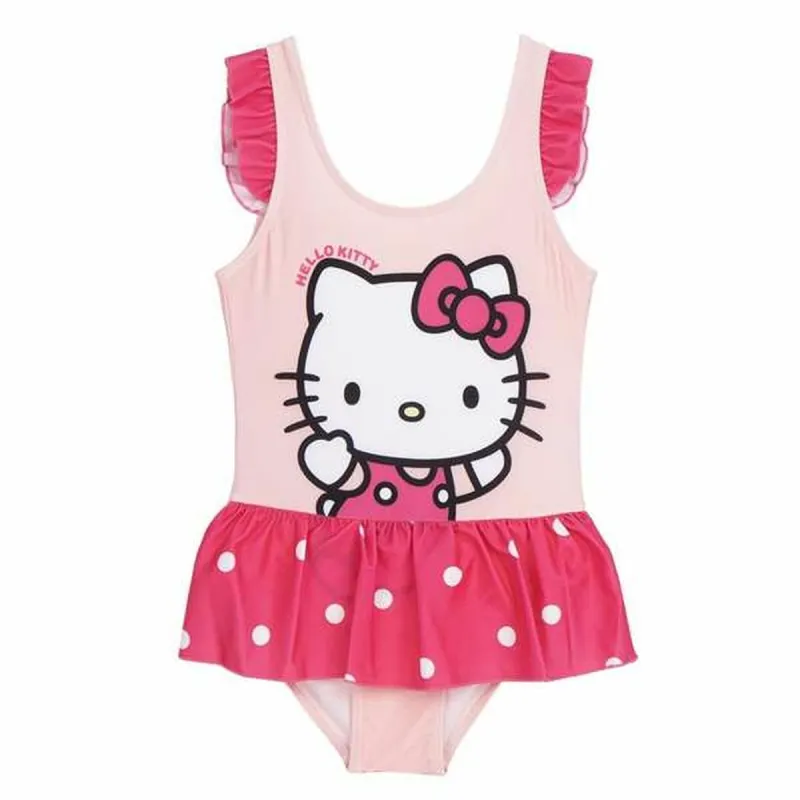 Tüdrukute ujumistrikoo Hello Kitty Heleroosa