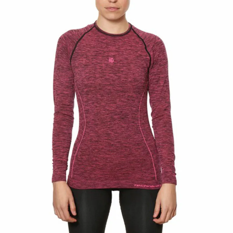 Moteriški šiluminiai marškinėliai Sport Hg Hg-8052 Juoda Rožinė