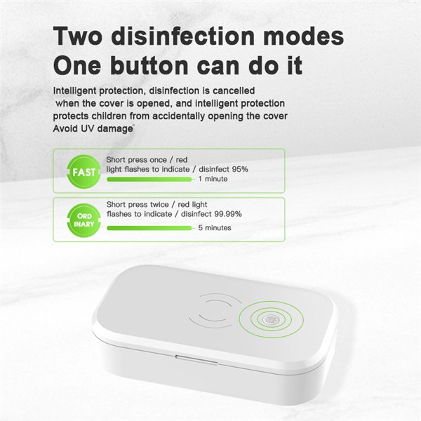 Phone sterilizer M1 Pro with wireless charging