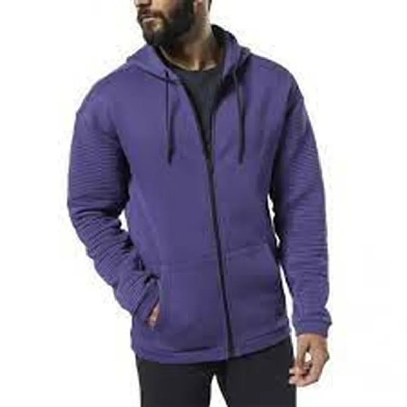Vyriškas džemperis su gobtuvu ir užtrauktuku FLEECE OTH HOOD Reebok DY7805 Purpurinė