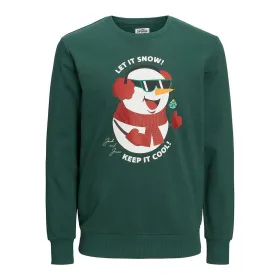 Vyriškas džemperis be gobtuvo JORTOON Jack & Jones 23149  Žalia